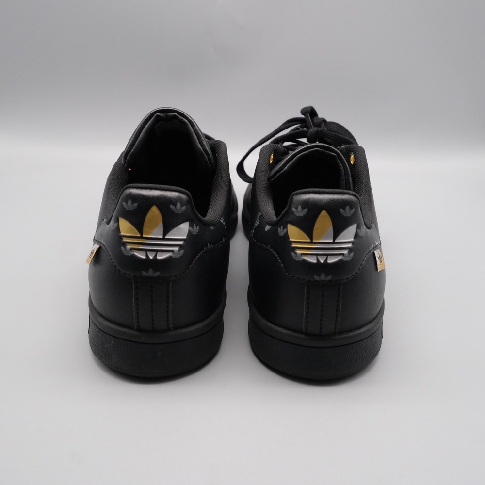Adidas Stan Smith Sneakers Women Size 9 Black Gold FX5646 Primegreen - Picture 9 of 12